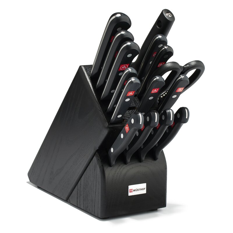 wusthof black knife block